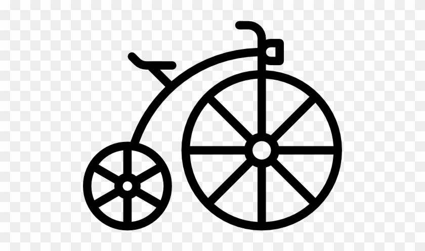 Antique Bicycle Free Icon - Bicycle Wheel Icon Png #1354386