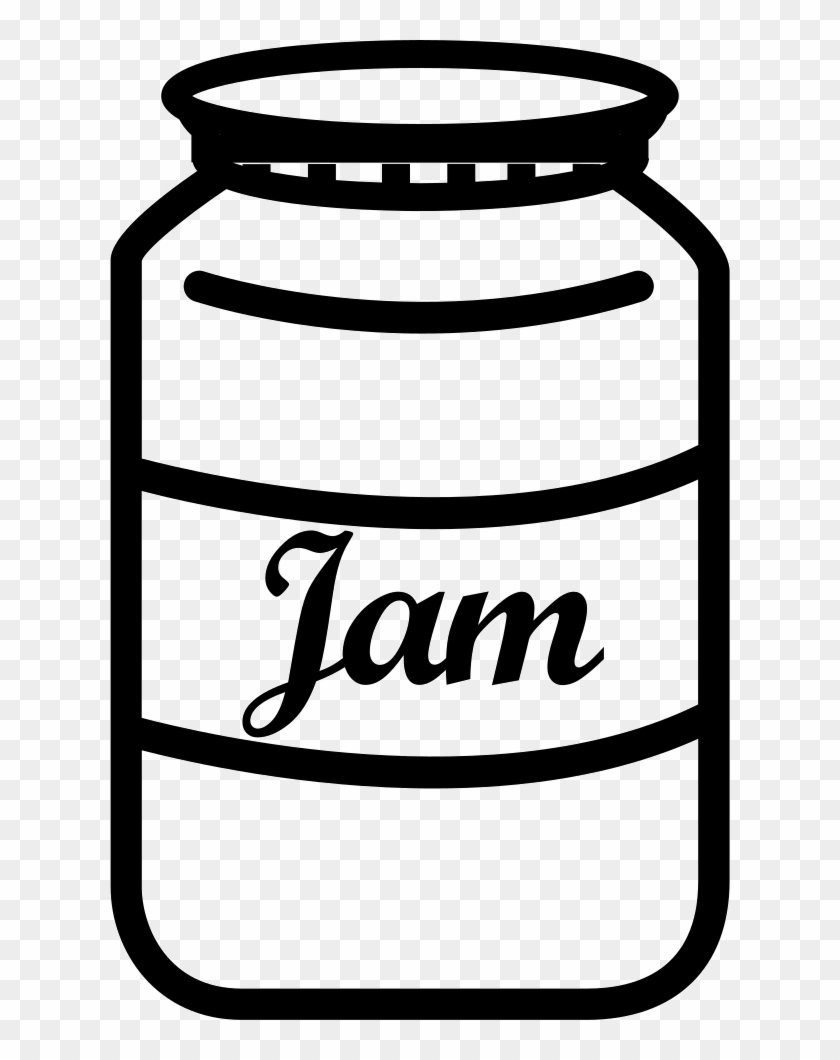 Jam Jar With Label Comments - Outline Picture Of Jam Bottle #1354421