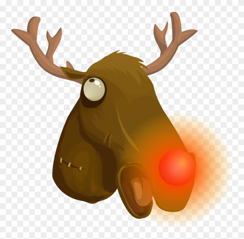 Reindeer Line Art Cartoon Moose - Clip Art #1354466