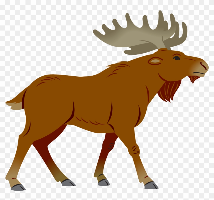 Moose Clipart Simple Cartoon - Simple Moose Cartoon #1354477