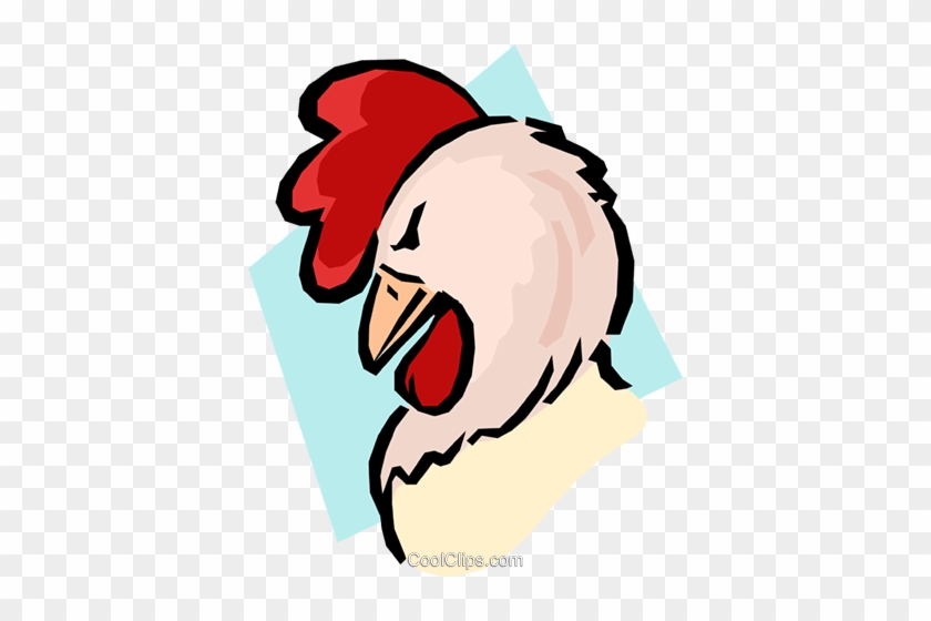 Cartoon Rooster Royalty Free Vector Clip Art Illustration - Rooster Head #1354494