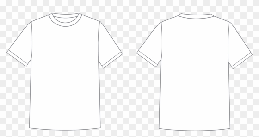Black T Shirt Template Png - White T Shirt Template Png #1354546
