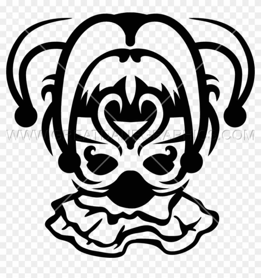 Download Jester Mask Black And White Transparent Clipart - Amscan Green, Purple And Gold Plastic Mardi Gras Jester #1354656