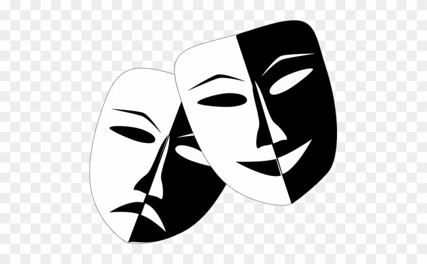 Drama Masks That Are Sad And Happy - Theatre Masks #1354693