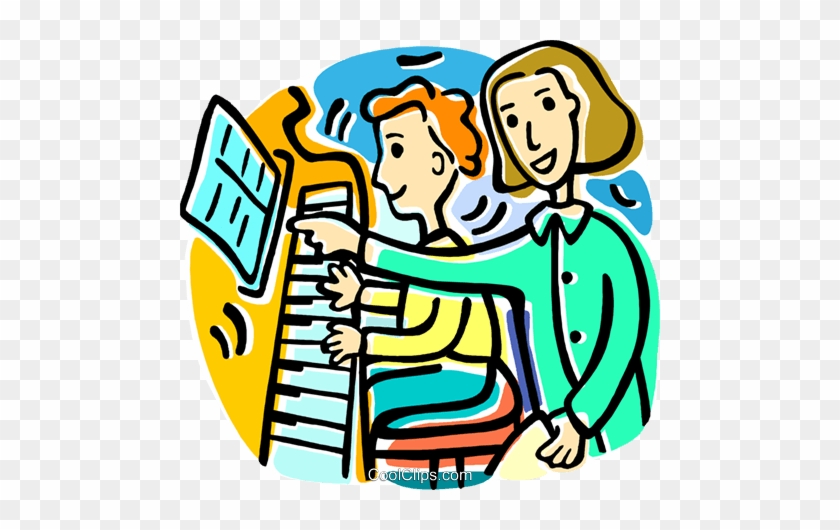 Studio Lessons Are Also Available Depending On Schedule - Piano Teacher Clipart #1354707