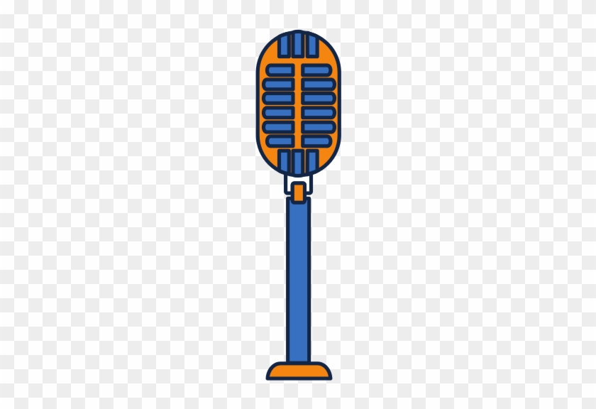 Retro Microphone Icon Vector - Illustration #1354719