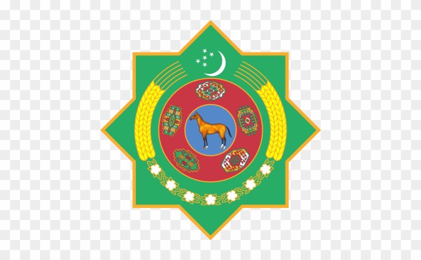 The Coat Of Arms Of Turkmenistan - Turkmenistan Coat Of Arms Note Cards (pk #1354803