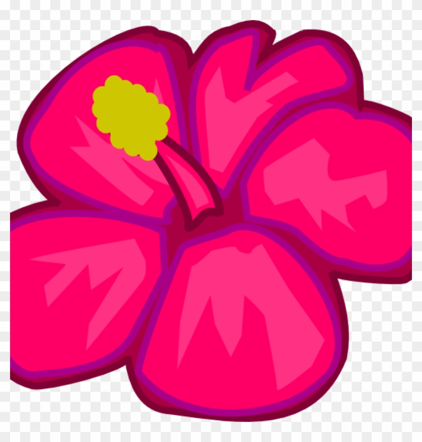 Hawaiian Flower Clipart Hawaiian Flower Clip Art Clipart - Draw A Tropical Flower #1354907