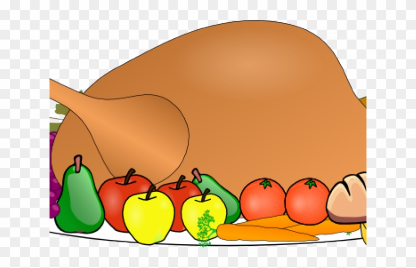 Thanksgiving Food Clipart - Thanksgiving Feast Cartoon Clipart #1354918