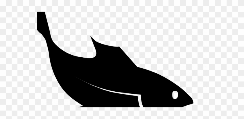 Simple Fish Clip Art Clipart Fishblack - Black Fish Silhouette Transparent #1354990