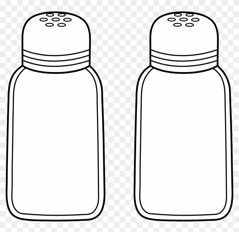 Download Salt Shaker Clip Art Clipart Tattoo Art Salt - Salt And Pepper Outline #1355096