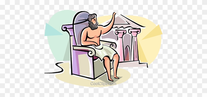 Greek Mythology Zeus Royalty Free Vector Clip Art Illustration - Greek Mythology #1355227
