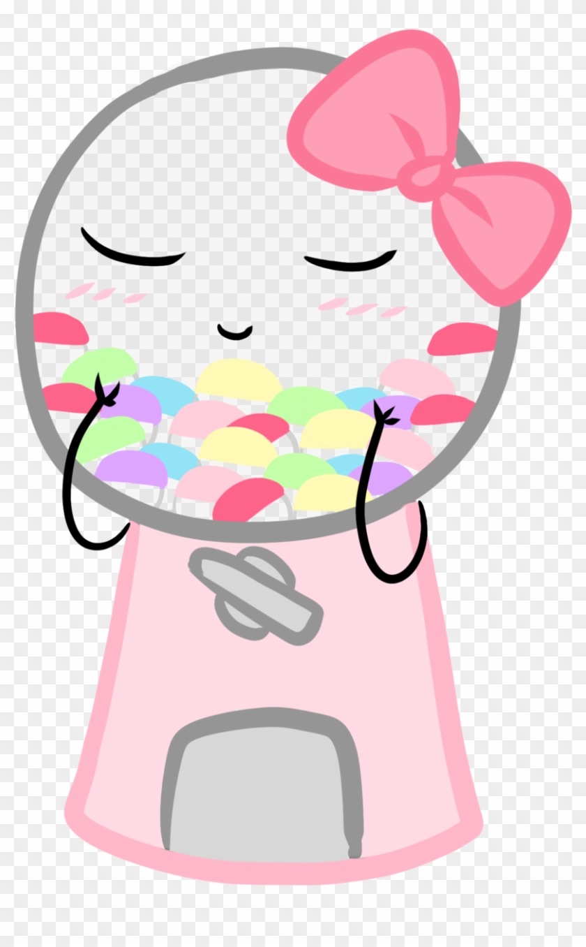 Cutie Gumball Machine Pastel Candy, Pink Candy, Green - Kawaii Machine #1355376
