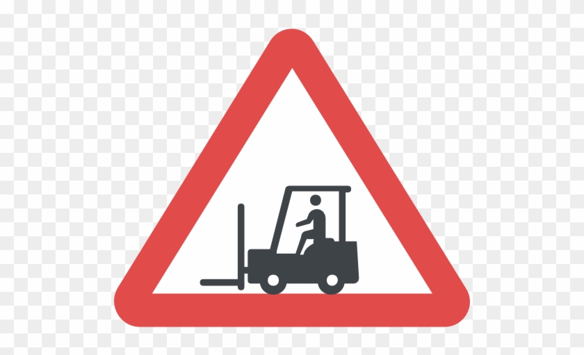 Forklift Free Icon - Bumpy Road Traffic Sign #1355472