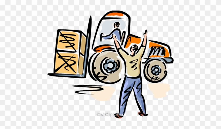 Giving Directions To Fork Lift Operator Royalty Free - Forklift Operator #1355477