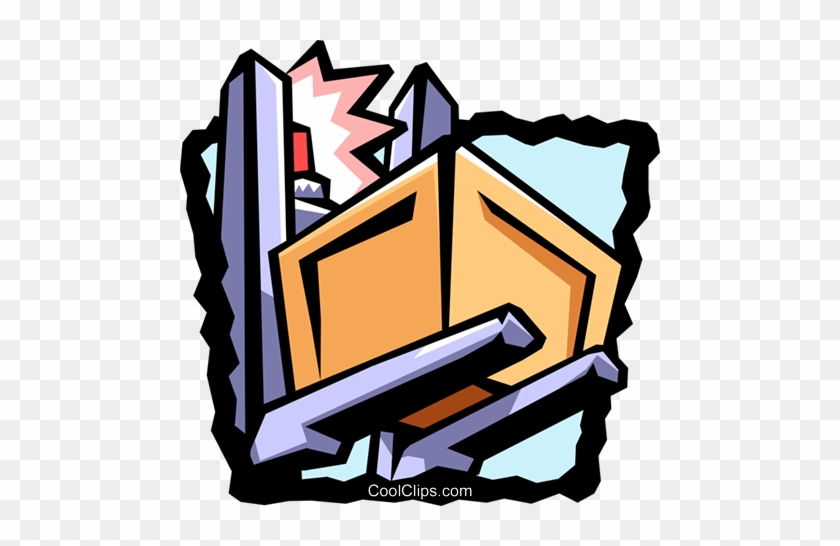 Forklift Royalty Free Vector Clip Art Illustration - Security #1355501