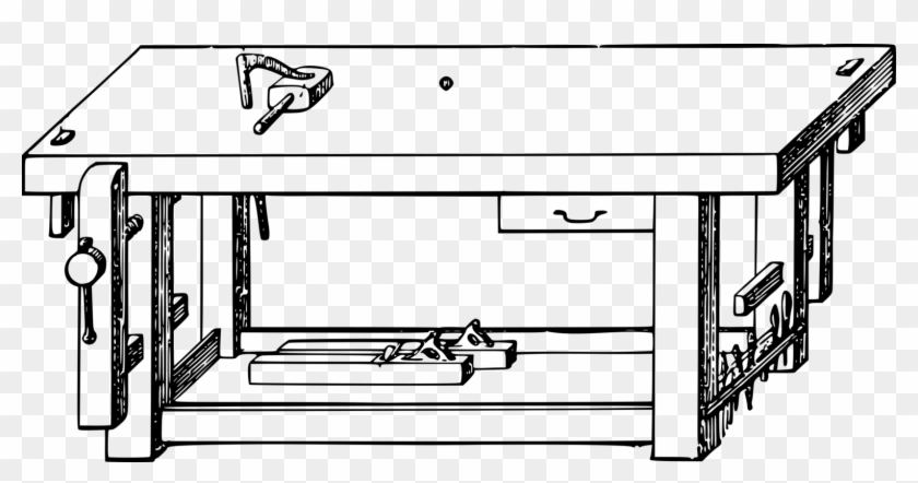 Png Royalty Free Library Woodworking Workbench Table - Clip Art Work Bench #1355611