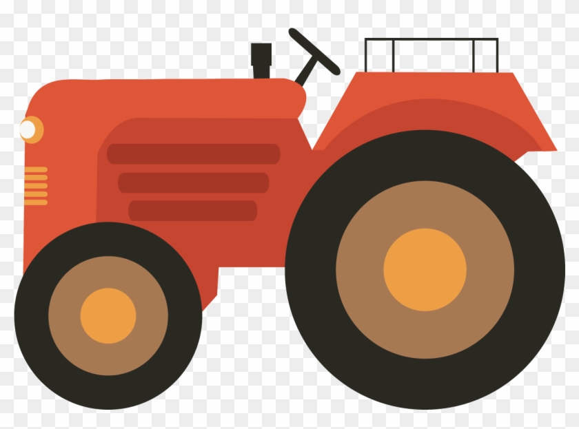 Agriculture Clip Art Red Transprent - Red Tractor Vector Png #1355684