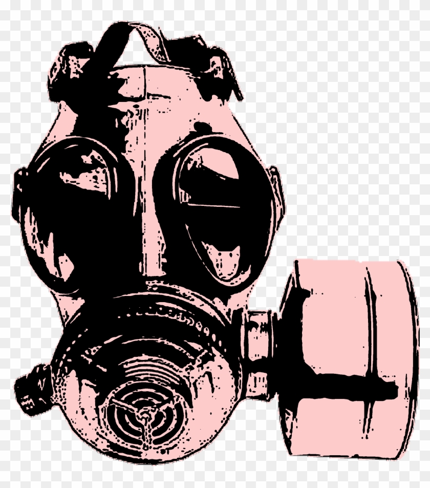 Gas Mask Clipart Logo Design - Skull Gas Mask Stencil #1355695