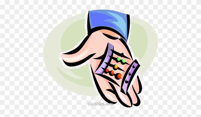 Hand Holding An Abacus Royalty Free Vector Clip Art - Law #1355863