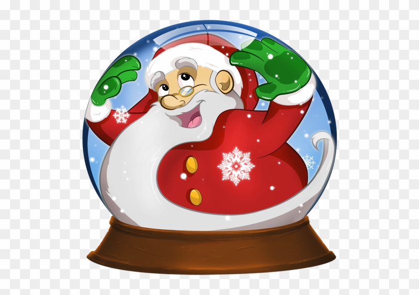 Snow Globe Santa Clipart #1355869