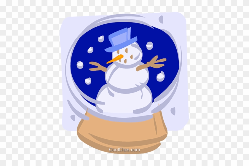 Snowman In A Snow Globe Royalty Free Vector Clip Art - Sailboards Tarifa #1355871