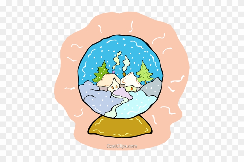 Snow Globe Royalty Free Vector Clip Art Illustration - Snow Globe Royalty Free Vector Clip Art Illustration #1355872