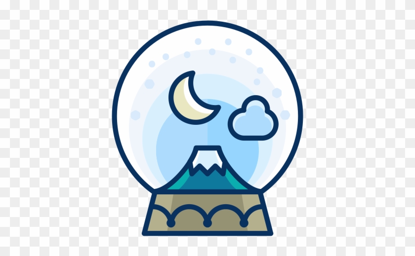 Cloud Decorate Decoration Moon Mountain Snowglobe Icon, - Icon #1355883