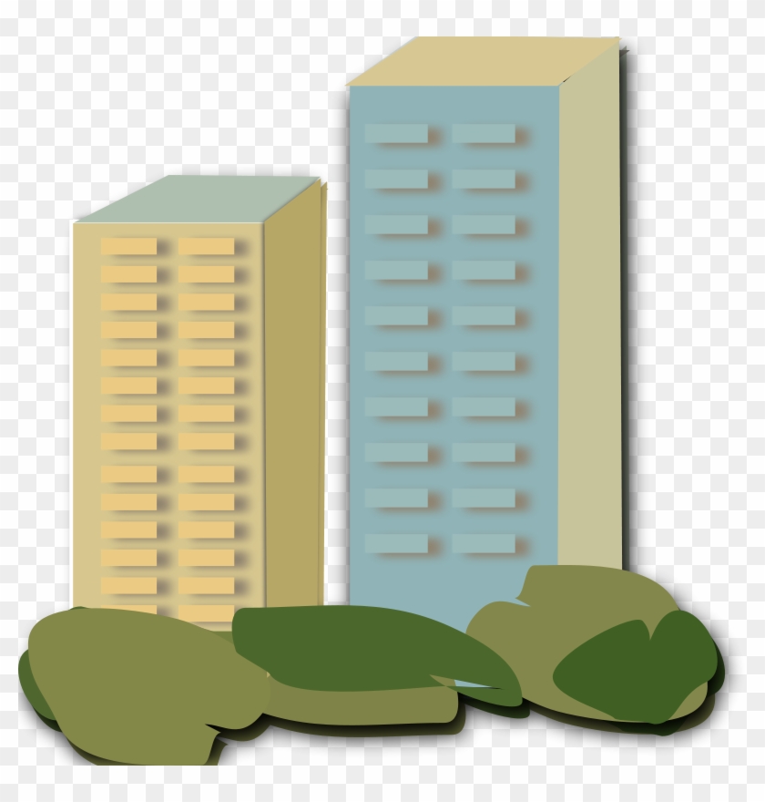 Buildings Clip Art Download - Block Of Flats Clipart #1355975