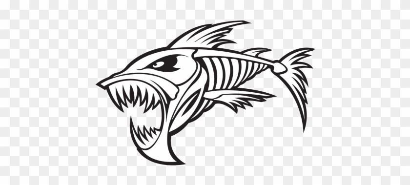 Vector Freeuse Library Catfish Vector Decal - Vinyl Stickers Decals Vinyl Skeleton Fish Bones Truck #1356082