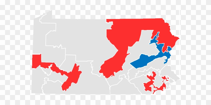 Pennsylvania Is Known For Some Of The Weirdest-shaped - Real Gerrymandering Map Pennsylvania #1356445