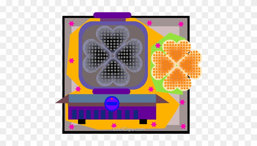 Waffle Maker And Waffle Royalty Free Vector Clip Art - Waffle Maker And Waffle Royalty Free Vector Clip Art #1356462