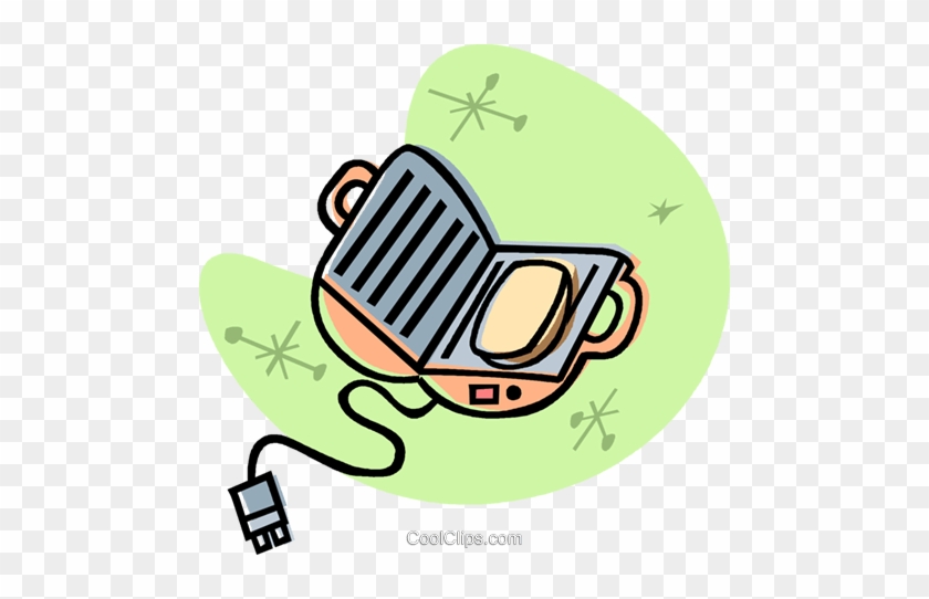 Waffle Maker Royalty Free Vector Clip Art Illustration - Sandwich Grill Clipart #1356463