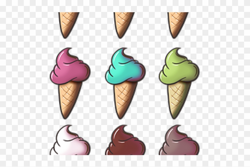 Drawn Waffle Cone Wali - Ice Cream #1356474