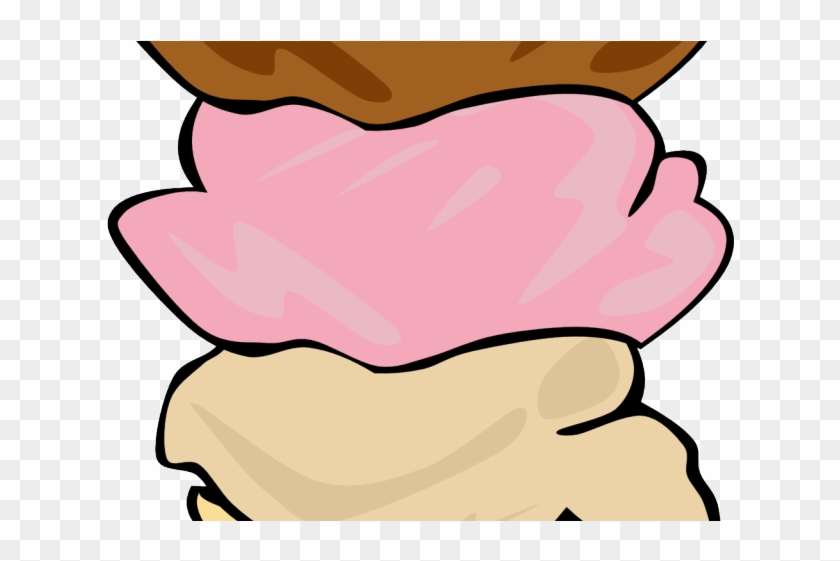 Waffle Cone Clipart Cartoon - Ice Cream Scoops Clip Art #1356480