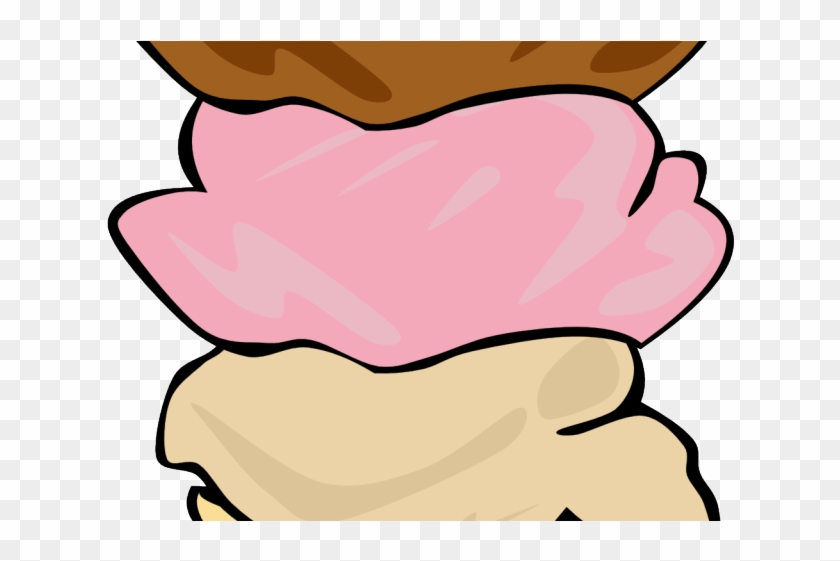 Waffle Cone Clipart Cartoon - Ice Cream Scoops Clip Art #1356480