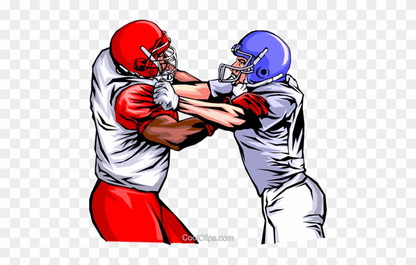 Football Players Royalty Free Vector Clip Art Illustration - Football Clip Art #1356507