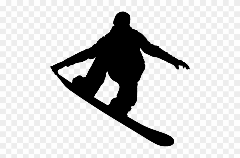 Download Png Image - Snowboarding Clipart Black And White #1356659