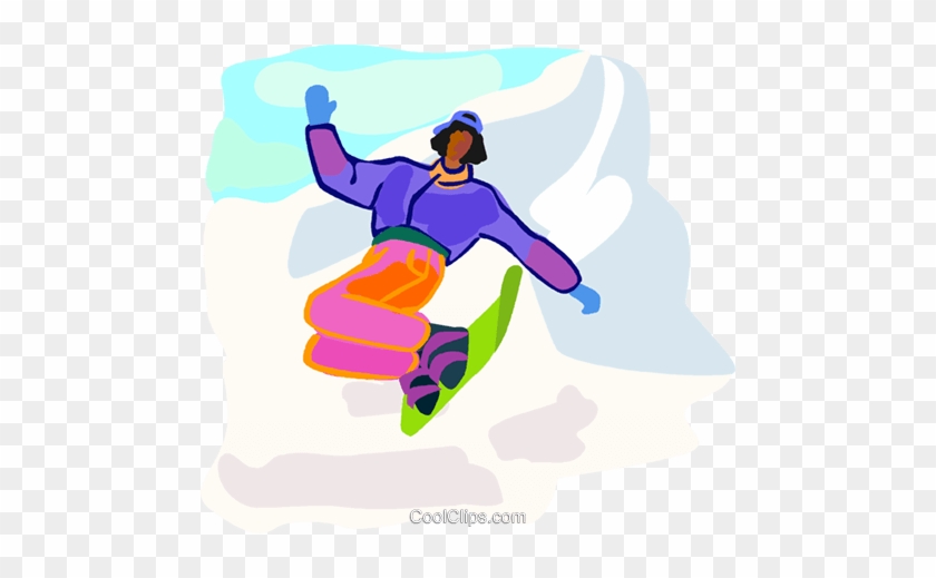 Winter Sports, Snowboarding Royalty Free Vector Clip - Snowboarding Clipart #1356663