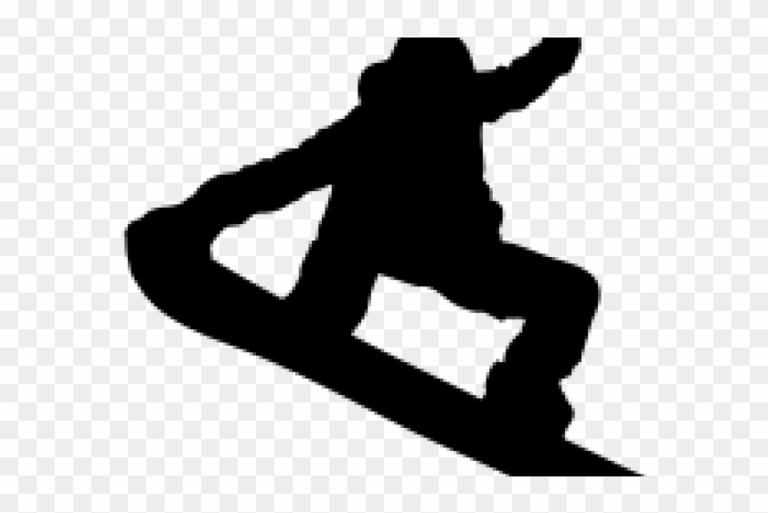 Snowboarding Clipart Silhouette - Snowboarding Clipart Silhouette #1356666