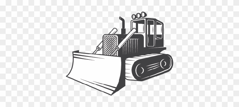 19 Bulldozer Clipart Library Download Free Huge Freebie - Black And White Bulldozer Clipart #1356675