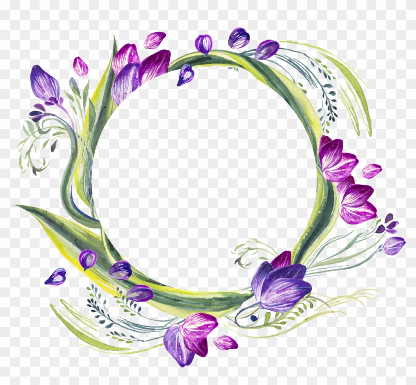 Graphic Lavender Clipart Decorative Wreath - Wreath #1356704