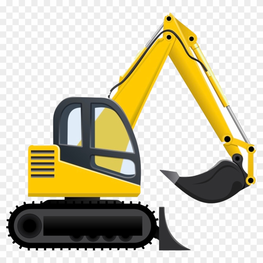 Clipart Freeuse Stock Bulldozer Clipart Yellow - Excavator Vector Png #1356720