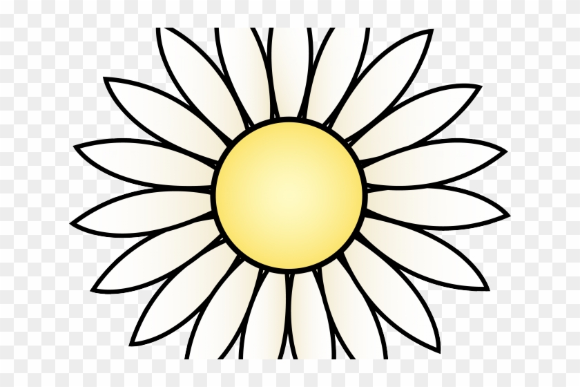 Lavender Clipart Cartoon - Black And White Sunflower Clipart #1356739