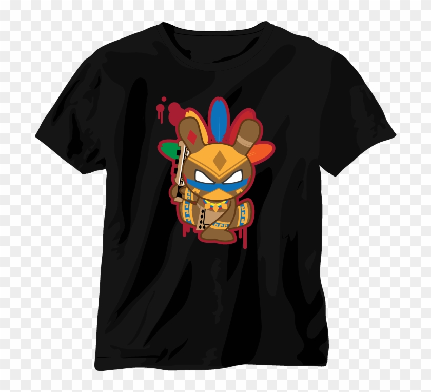 Aztec Warrior Quauhtli T-shirt - Black Short Sleeved T Shirt #1356970