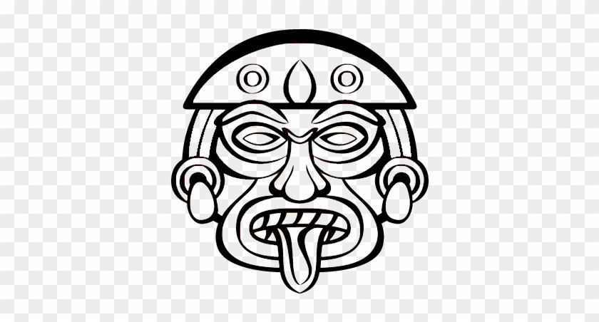 Svg Black And White Aztecs At Getdrawings Com - Escultura Azteca Para Dibujar #1356997