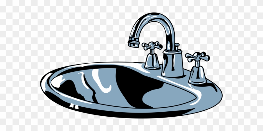 Kitchen Sink Tap Bathroom Cleaning - Wash Basin Clipart #1357033