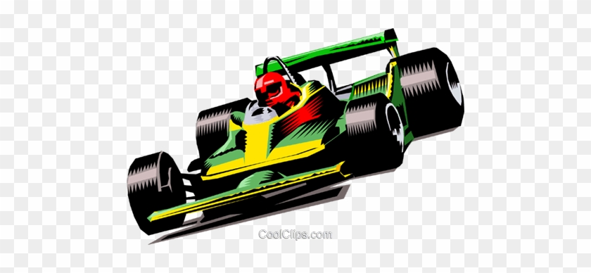 Racecar Royalty Free Vector Clip Art Illustration - Indy Car Clip Art #1357169