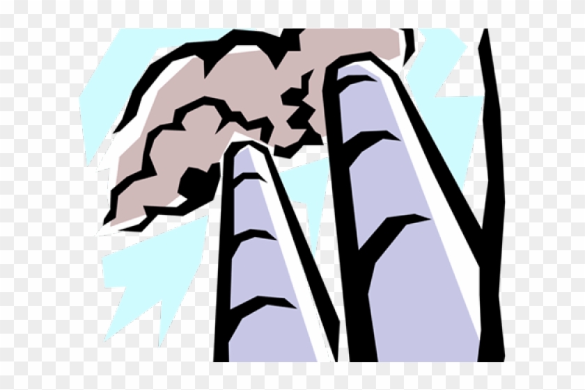 Industrial Clipart Smoke Stacks - Pollution Clipart #1357272