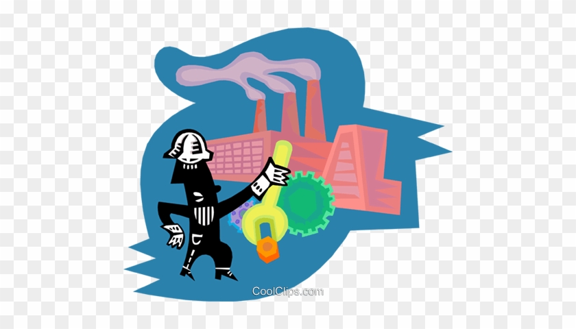 Industry, Factory Worker Royalty Free Vector Clip Art - Illustration #1357291